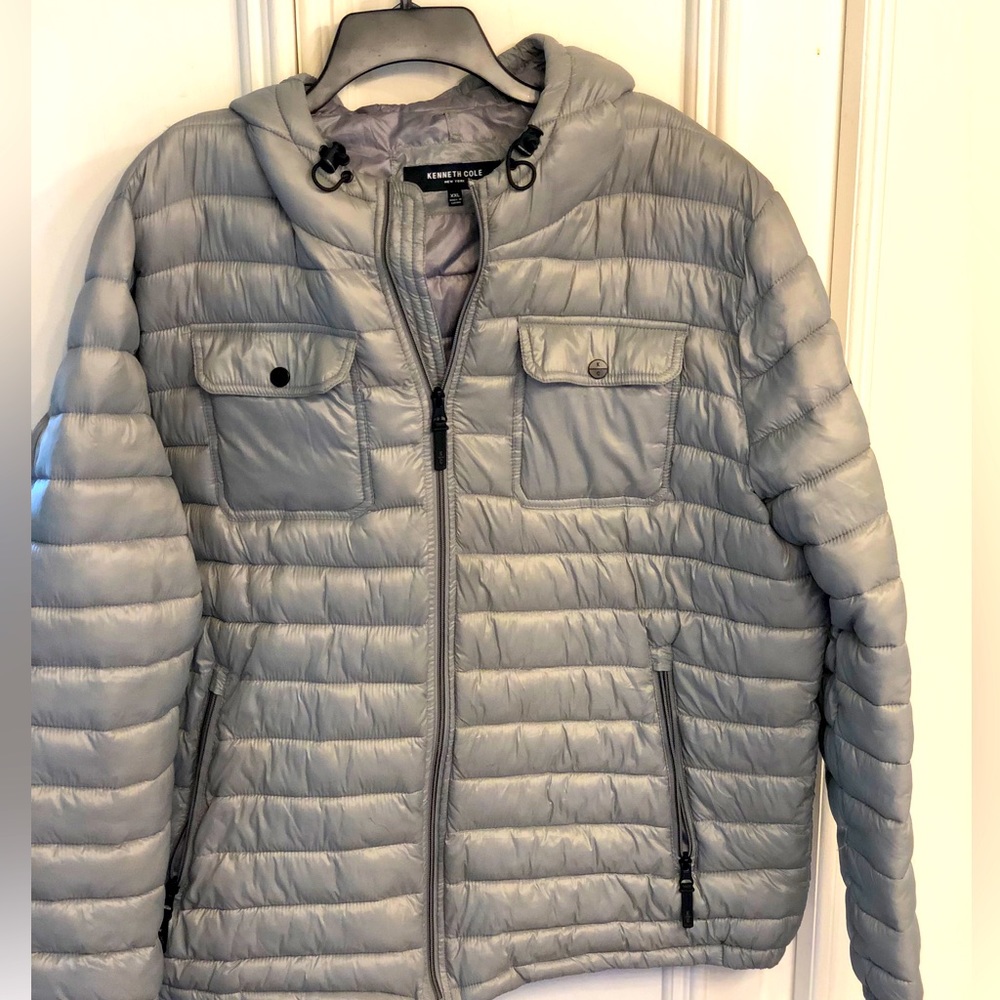 Kenneth Cole gray bomber jacket size XXL